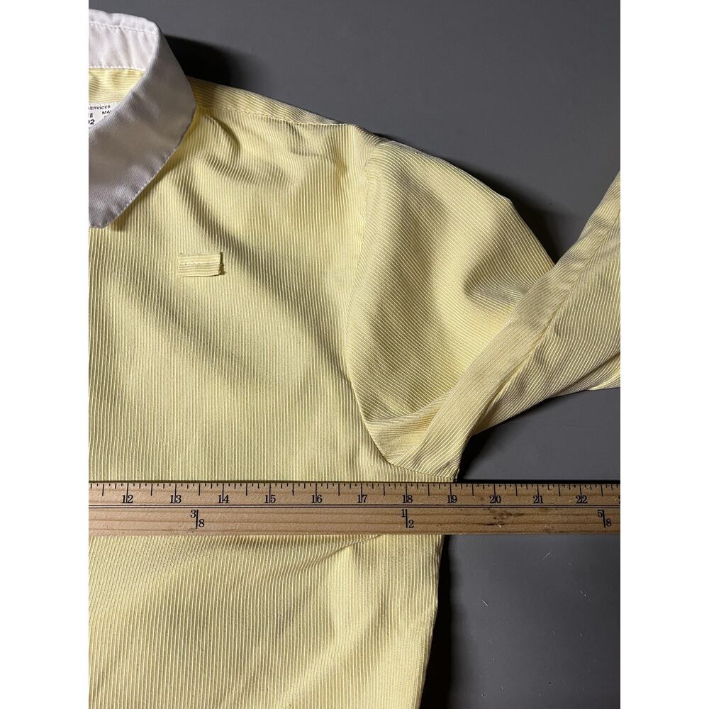 Disney Shirt Mens Small Yellow White Stripe Cast Member Costume Uniform - Picture 6 of 9